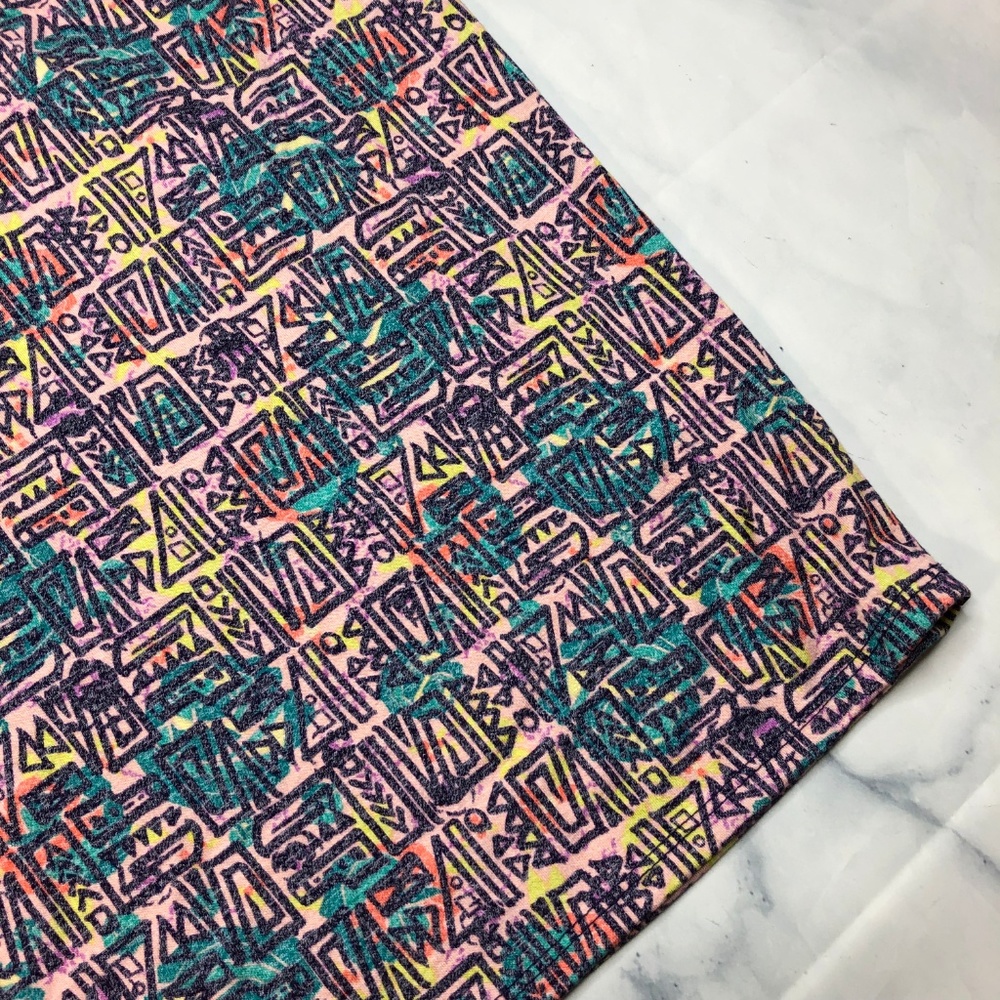 Lularoe Pastel Geometric Julia Fitted Dress - Picture 7 of 8